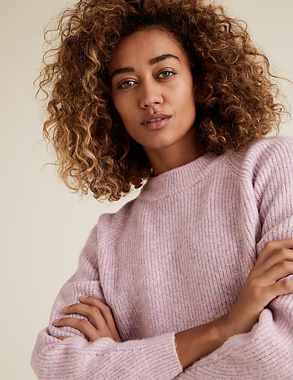 Ribbed Crew Neck Jumper