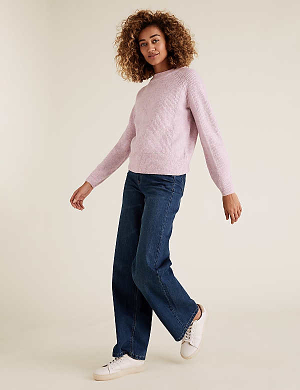 Ribbed Crew Neck Jumper