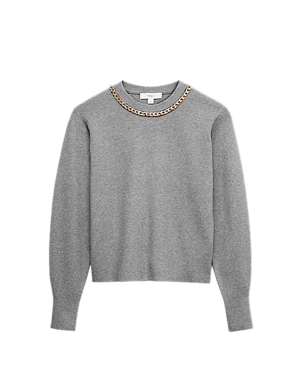 Ribbed Crew Neck Jumper