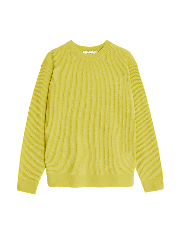 Merino Wool With Cashmere Ribbed Jumper