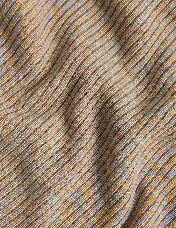 Merino Wool With Cashmere Ribbed Jumper