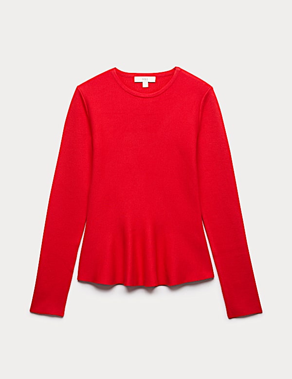 Soft Touch Crew Neck Knitted Top - NL