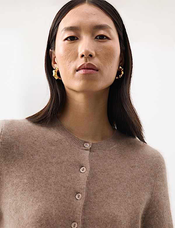 Wool Rich Relaxed Cardigan with Cashmere - KR