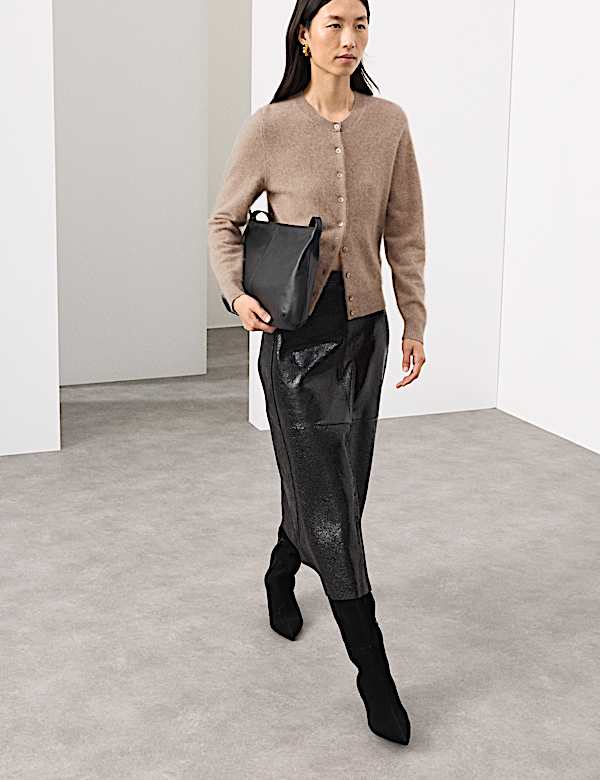 Wool Rich Relaxed Cardigan with Cashmere - KR