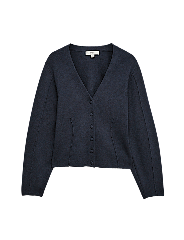 V-Neck Waisted Slim Fit Cardigan