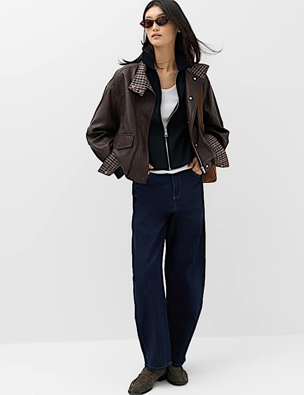 Collared Slim Fit Zip Up Cardigan - VN