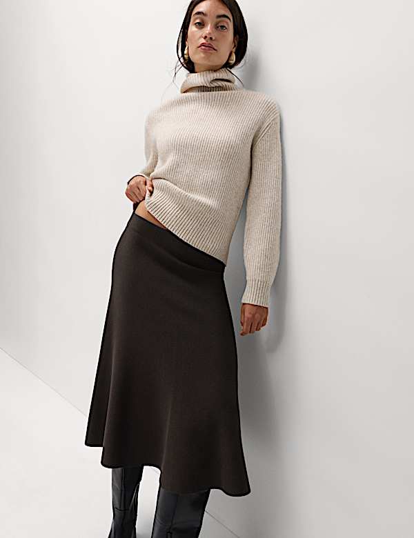 Soft Touch Knitted Midi Skirt - NO
