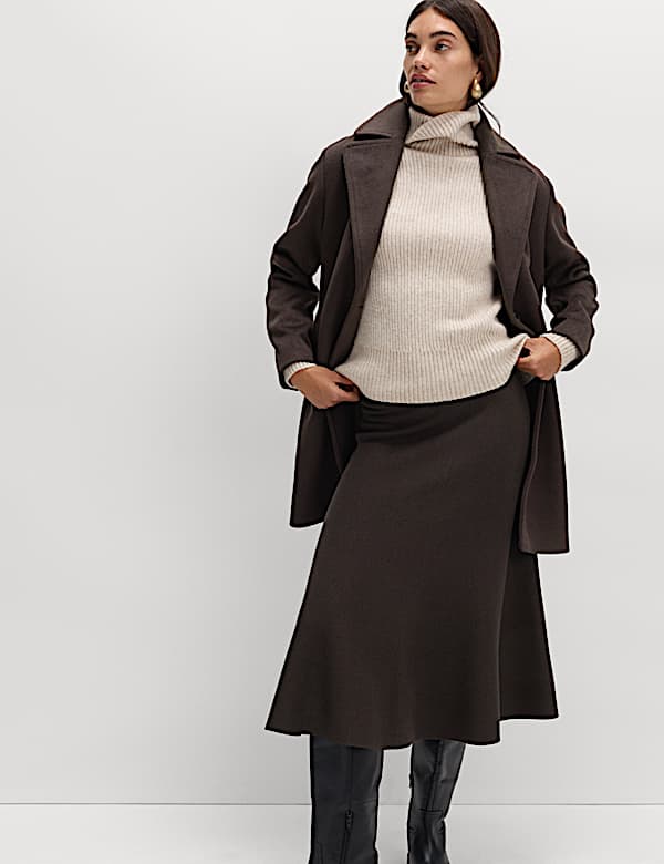 Soft Touch Knitted Midi Skirt - PL