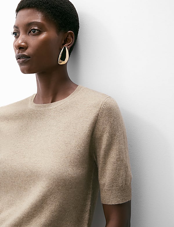 Merino Wool Rich Knitted Top with Cashmere
