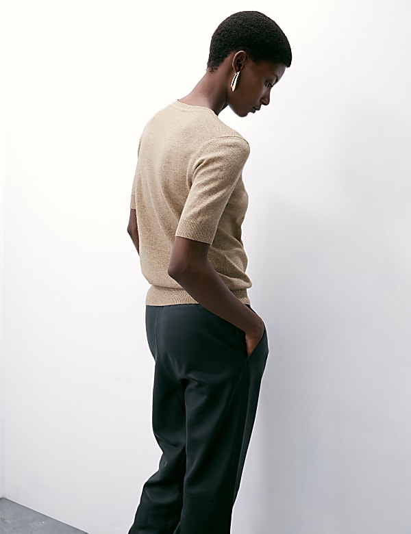 Merino Wool Rich Knitted Top with Cashmere