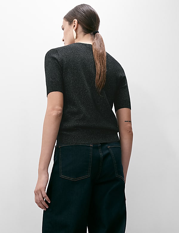 Merino Wool Rich Knitted Top with Cashmere