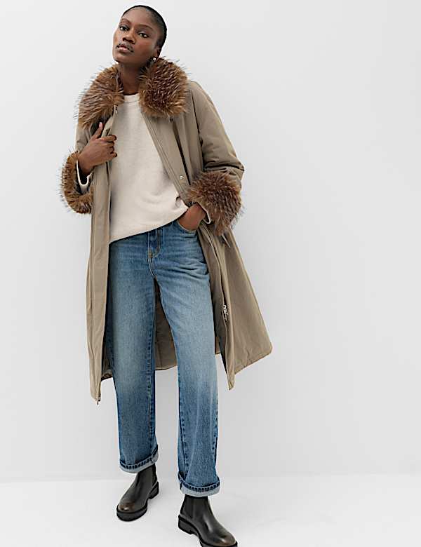 Lambswool Blend Crew Neck Seam Detail Relaxed Fit Jumper - AU