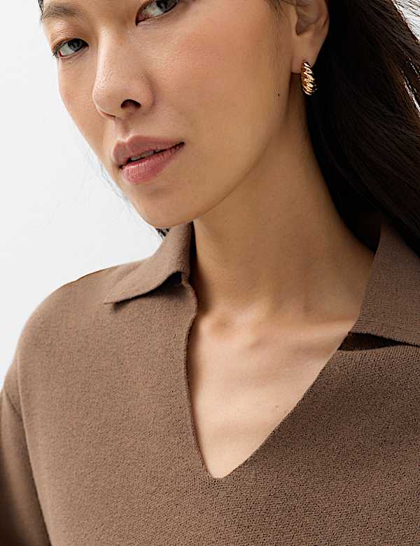 Soft Touch Polo Neck Relaxed Jumper - MX