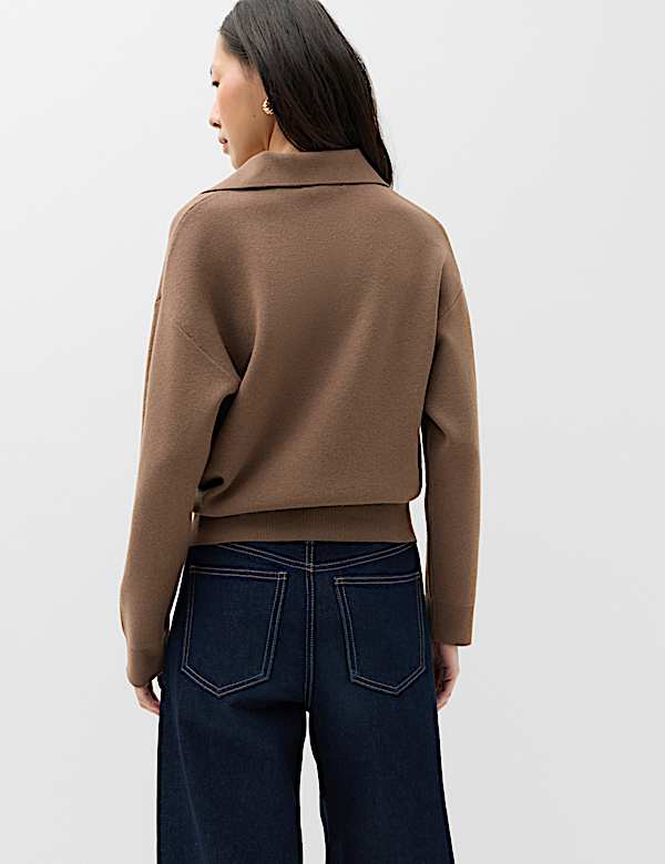 Soft Touch Polo Neck Relaxed Jumper - MX