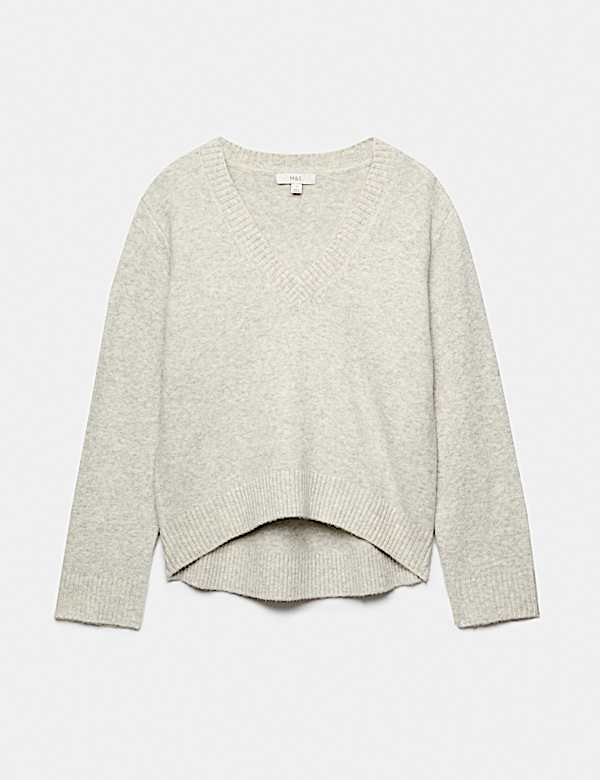 V-Neck Relaxed Jumper With Wool - BE
