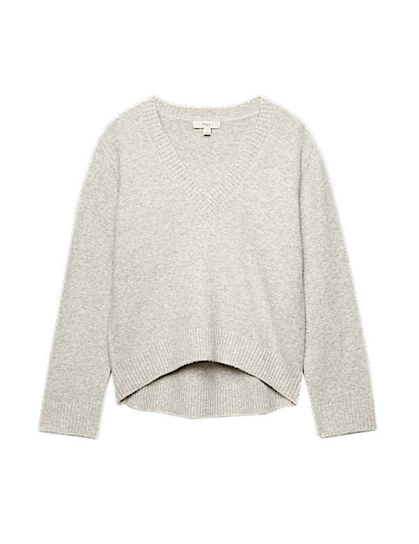 V-Neck Relaxed Jumper With Wool