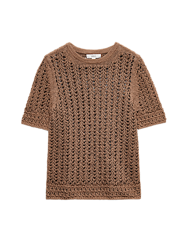 Cotton Rich Textured Knitted Top