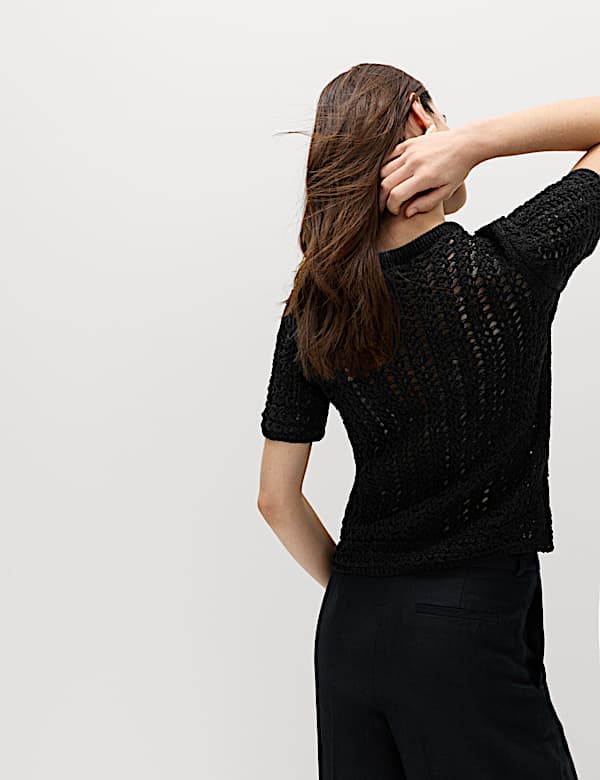 Cotton Rich Textured Knitted Top - MV