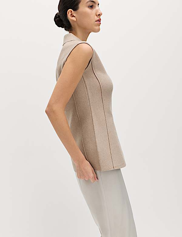 Soft Touch Longline Knitted Waistcoat - HR