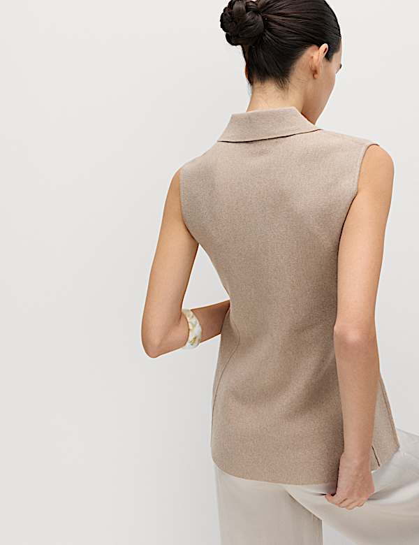 Soft Touch Longline Knitted Waistcoat - HR