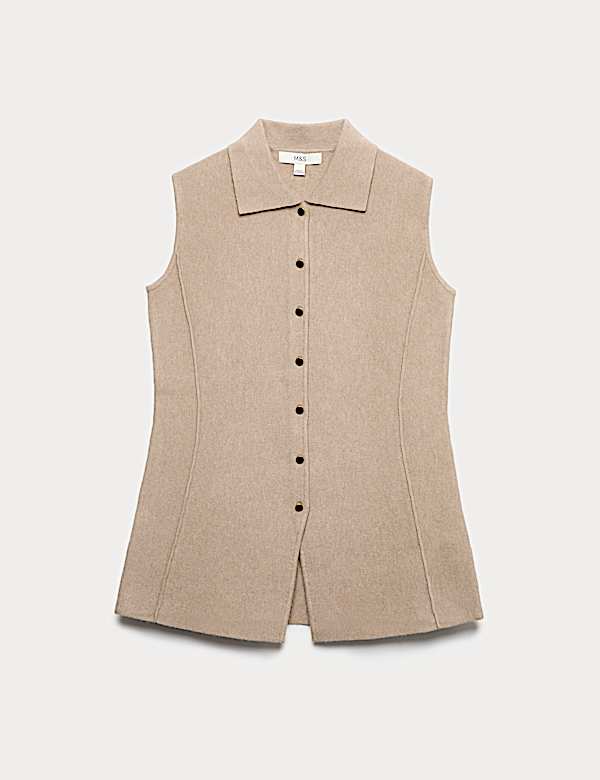 Soft Touch Longline Knitted Waistcoat - HR