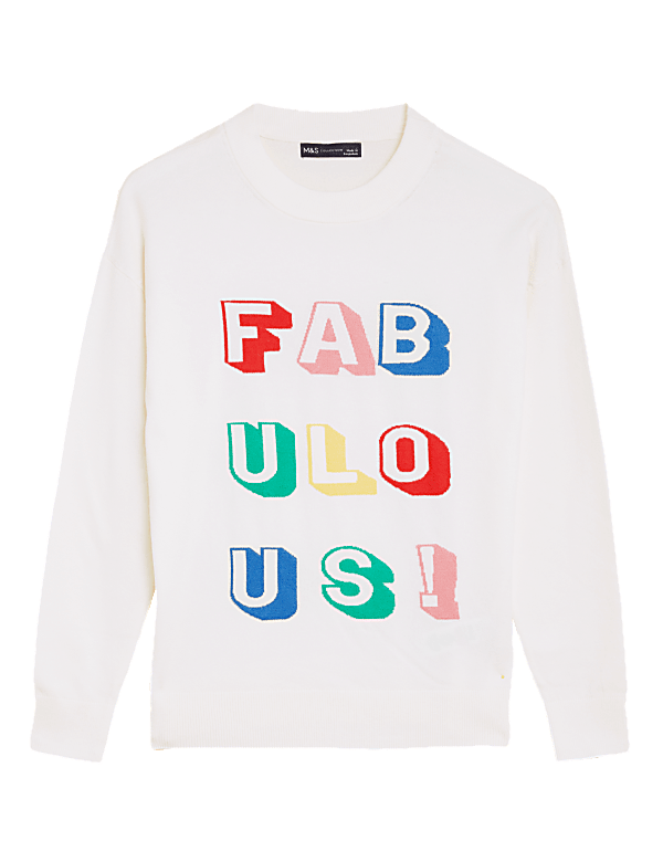 Soft Touch Fabulous Slogan Crew Neck Jumper