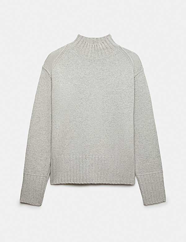 Pure Cashmere Funnel Neck Relaxed Jumper - JO