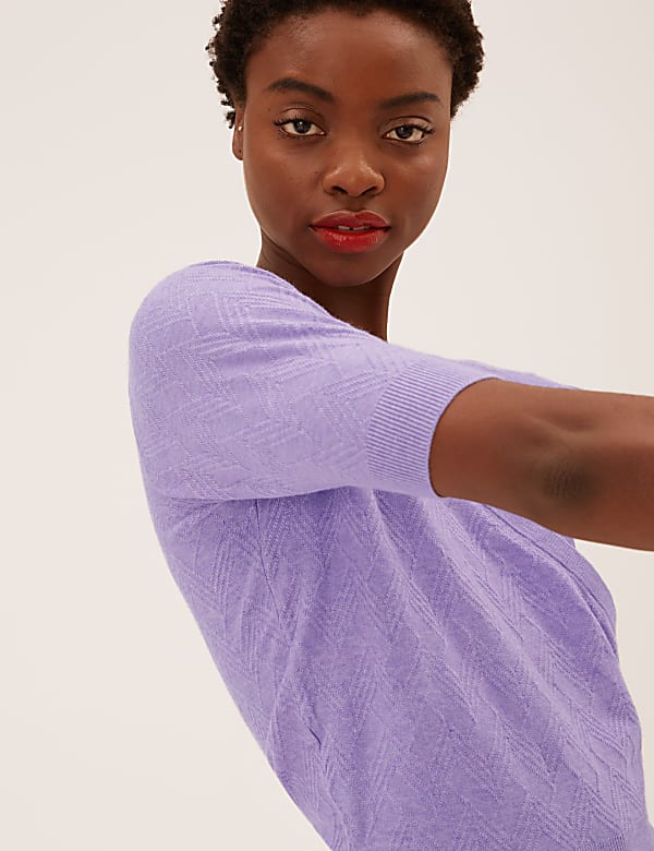 Soft Touch Textured V-Neck Knitted Top