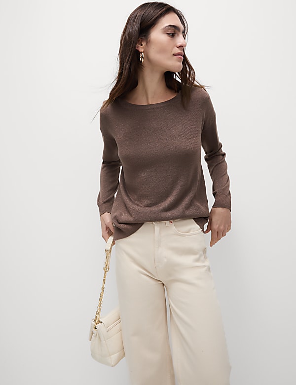 Sparkly Crew Neck Jumper