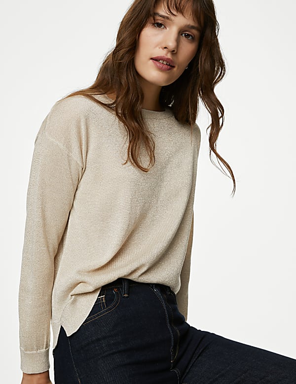 Sparkly Crew Neck Jumper
