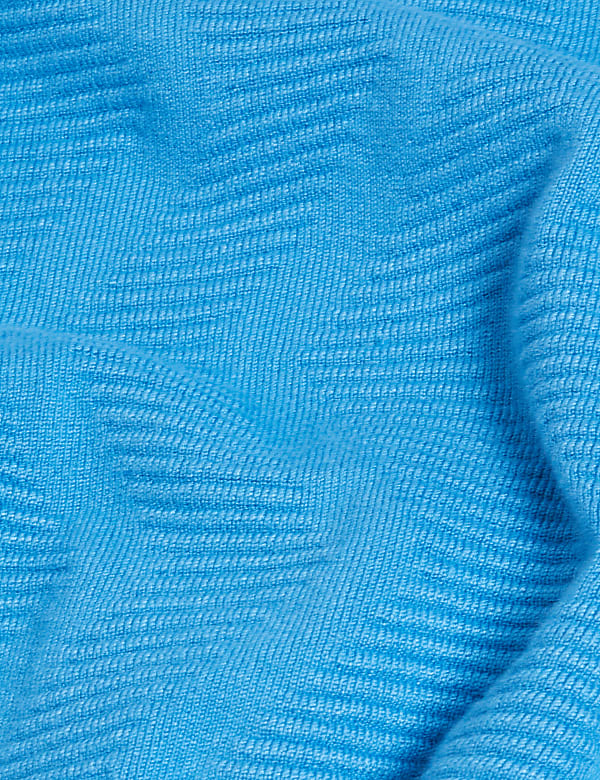 Textured Crew Neck Blouson Sleeve Jumper
