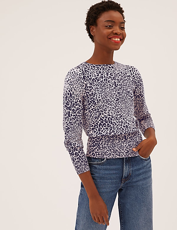 Leopard print jumper marks and spencer cheap