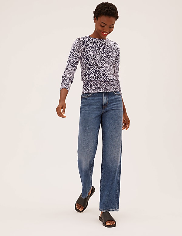 Animal Print Crew Neck Jumper