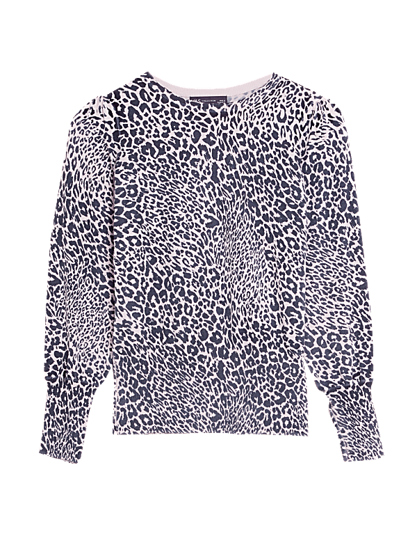 Animal Print Crew Neck Jumper
