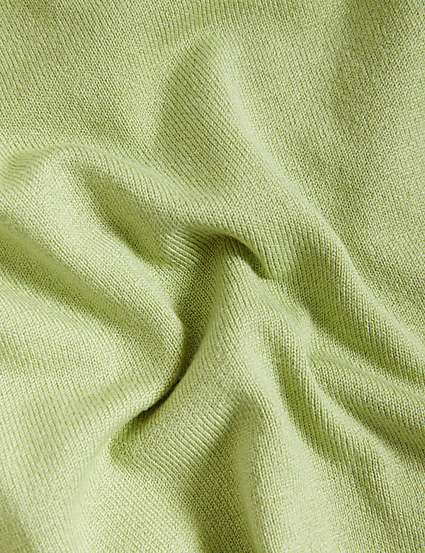 Crew Neck Button Front Cardigan