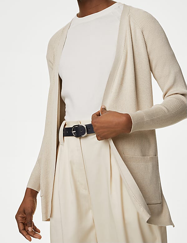 Ribbed Edge to Edge Longline Cardigan