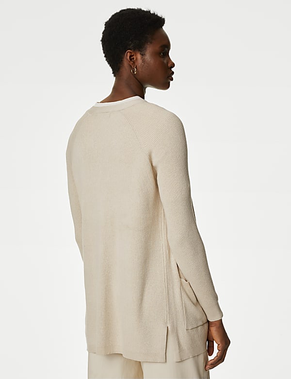 Ribbed Edge to Edge Longline Cardigan