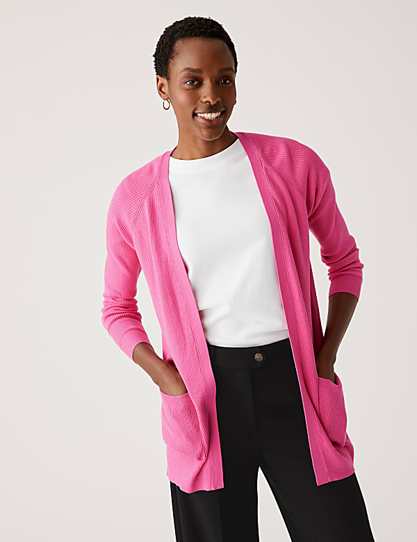 Ribbed Edge to Edge Longline Cardigan