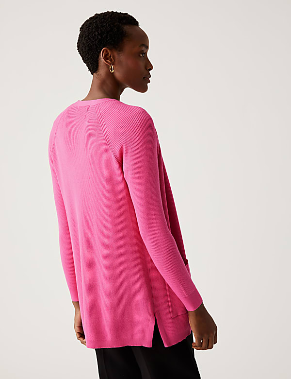 Ribbed Edge to Edge Longline Cardigan