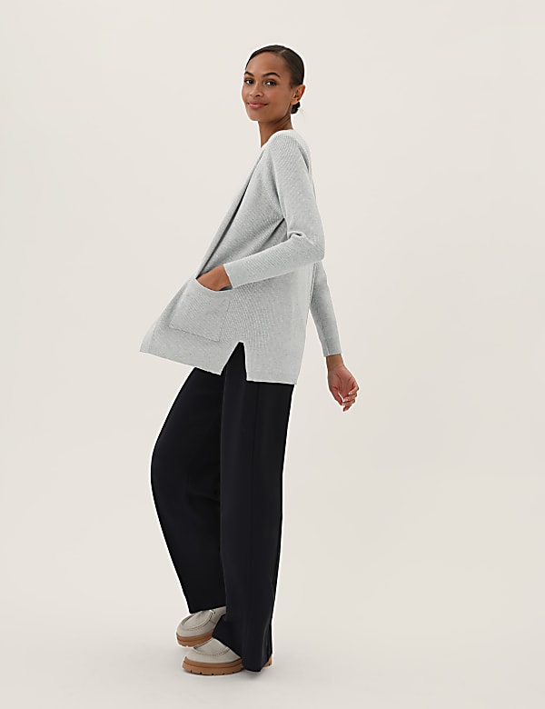 M&s long black cardigan shop