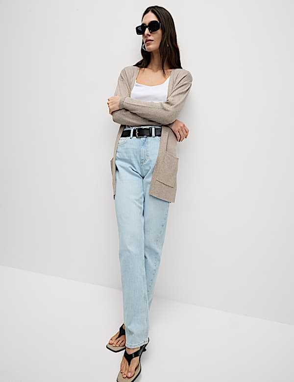 Ribbed Edge to Edge Longline Cardigan