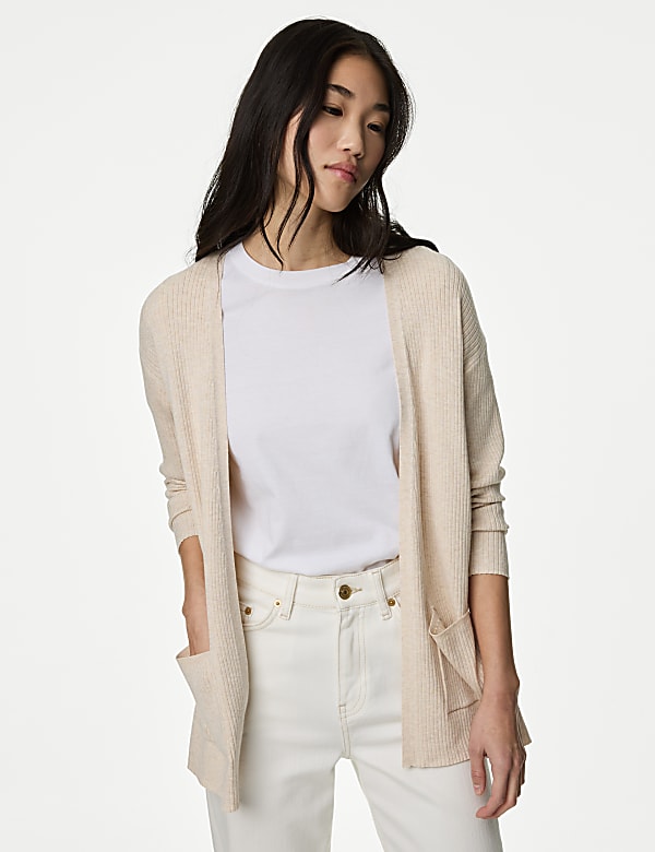 Ribbed Edge to Edge Longline Cardigan