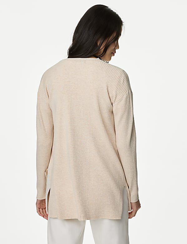 Ribbed Edge to Edge Longline Cardigan
