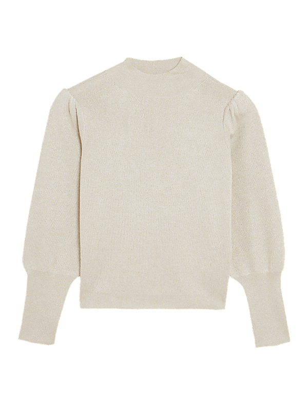 Sparkly Funnel Neck Jumper