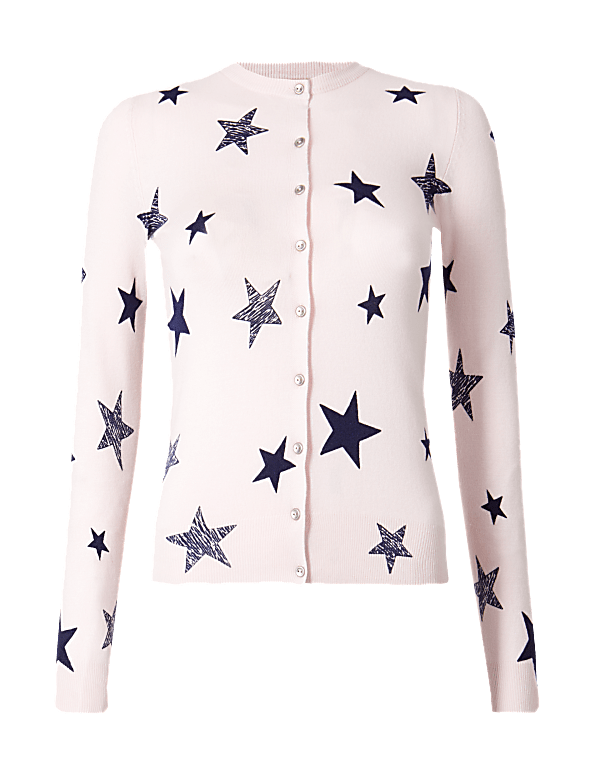 Star Print Cardigan