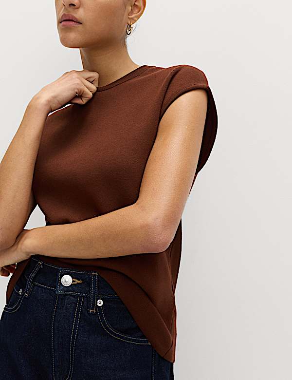 Camiseta de punto de escote cerrado - US