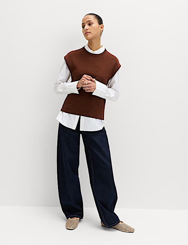 Camiseta de punto de escote cerrado - US