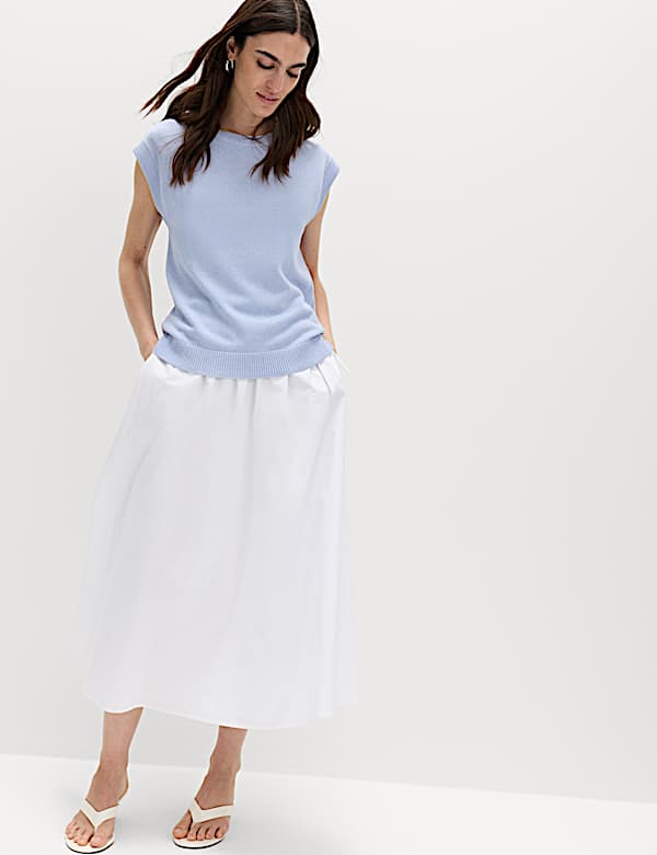 Muscle Knitted Vest With Linen - US