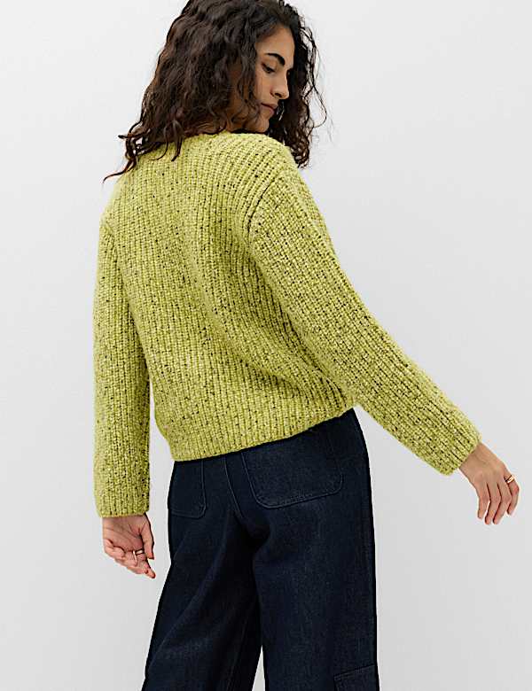 Textured V Neck Jumper - NZ