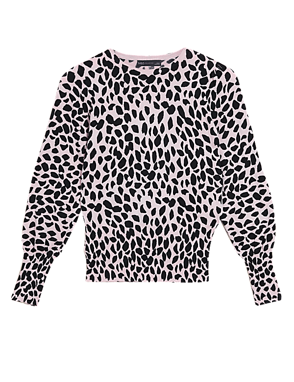 Animal Print Crew Neck Jumper